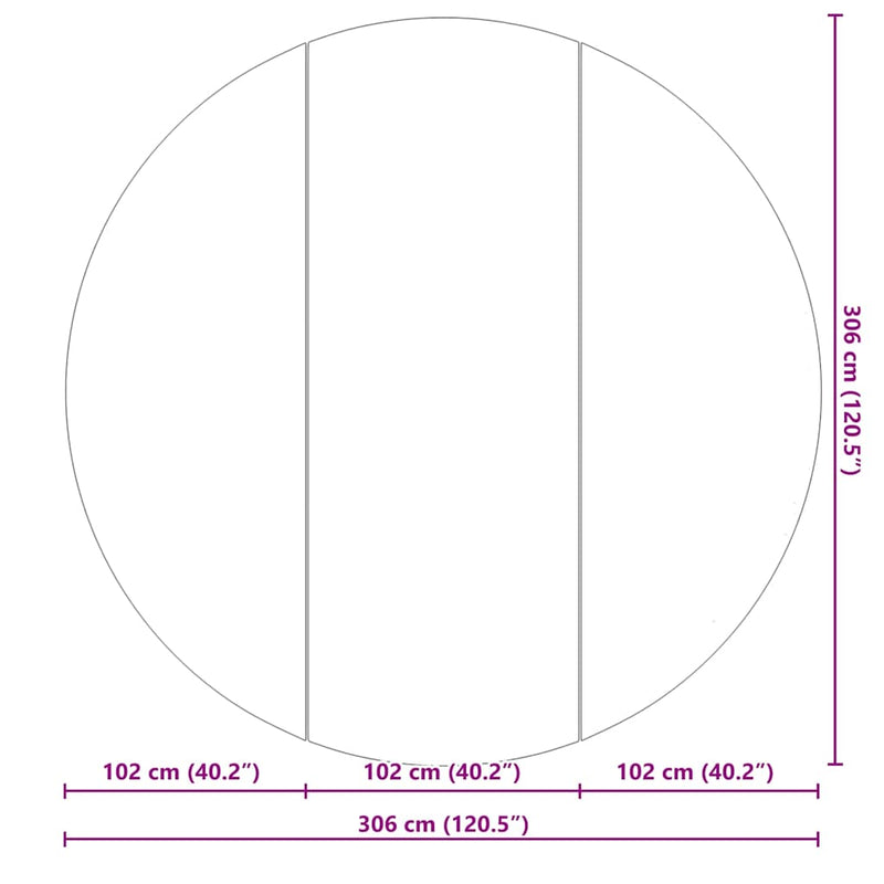 vidaXL Medence alatlappal Fekete Ø 306 cm Poliészter geotextília