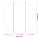 vidaXL Medence alatlappal Fekete Ø 366 cm Poliészter geotextília