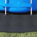 vidaXL Medence alatlappal Fekete Ø 396 cm Poliészter geotextília