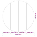 vidaXL Medence alatlappal Fekete Ø 428 cm Poliészter geotextília