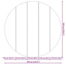 vidaXL Medence alatlappal Fekete Ø 550 cm Poliészter geotextília