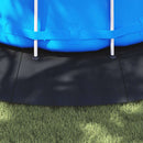 vidaXL Medence alatlappal Fekete Ø 610 cm Poliészter geotextília