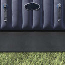 vidaXL Medence alatlappal Fekete 420 x 220 cm Poliészter geotextília