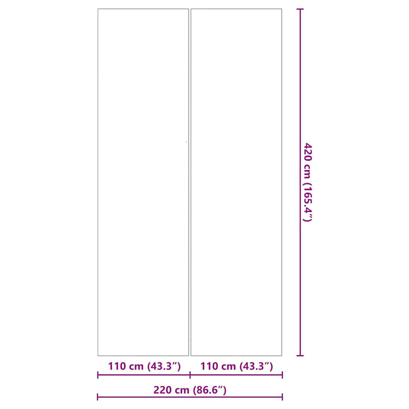 vidaXL Medence alatlappal Fekete 420 x 220 cm Poliészter geotextília