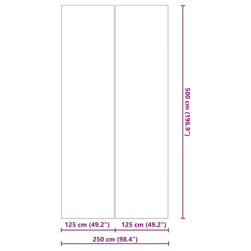 vidaXL Medence alatlappal Fekete 500 x 250 cm Poliészter geotextília