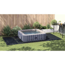 vidaXL Medence alatlappal Fekete 550 x 280 x 0,1 cm Nemes szövet