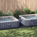 vidaXL Medence alatlappal 640 x 321 x 0,1 cm Négyszögletes Fekete