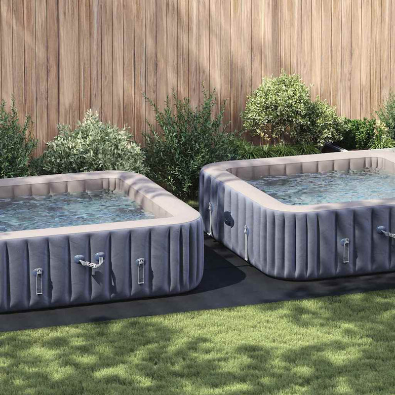 vidaXL Medence alatlappal Fekete 750 x 372 cm Poliészter geotextília