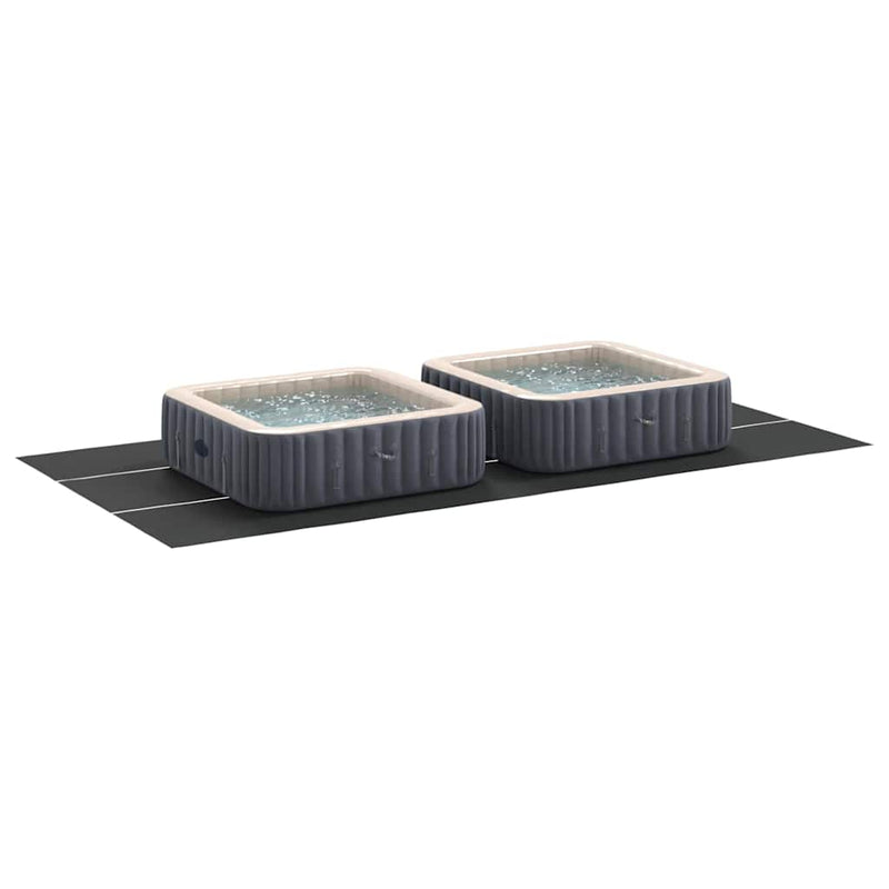vidaXL Medence alatlappal Fekete 750 x 372 cm Poliészter geotextília