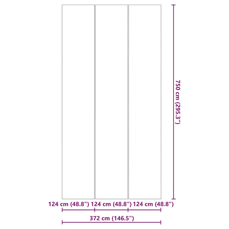 vidaXL Medence alatlappal Fekete 750 x 372 cm Poliészter geotextília