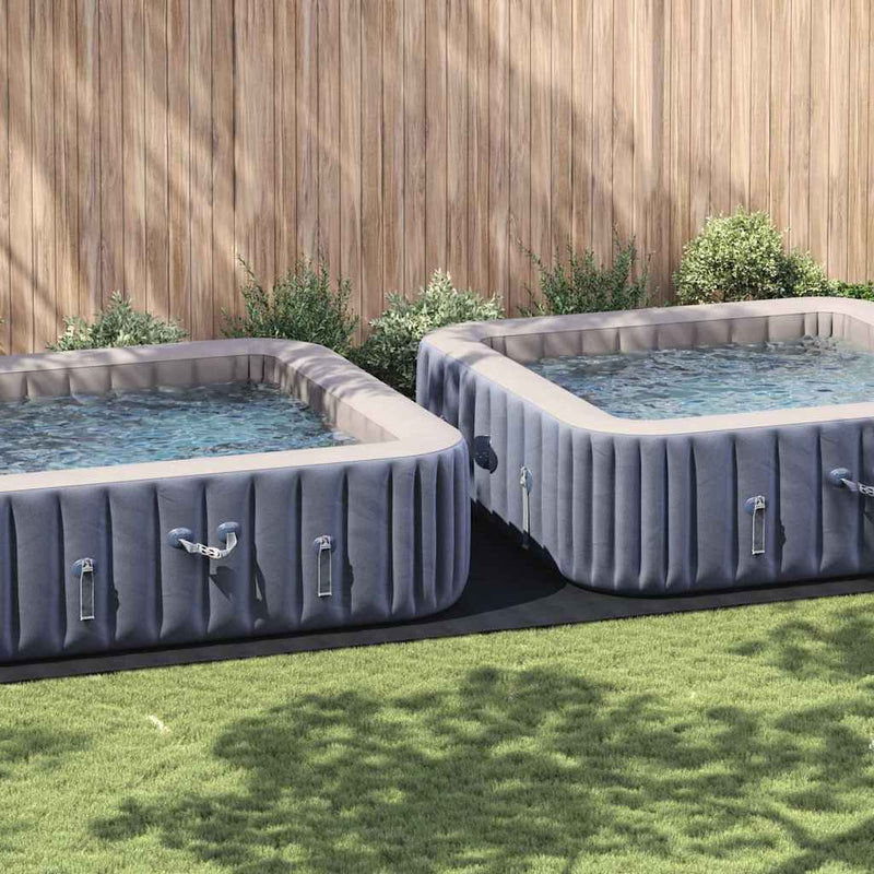 vidaXL Medence alatlappal Fekete 820 x 420 cm Poliészter geotextília