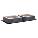 vidaXL Medence alatlappal 820 x 420 x 0,1 cm Négyszögletes Fekete