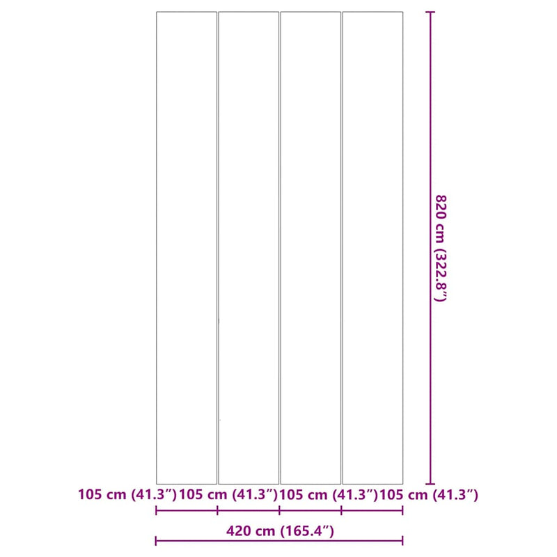 vidaXL Medence alatlappal Fekete 820 x 420 cm Poliészter geotextília