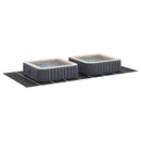 vidaXL Medence alatlappal Fekete 999 x 500 x 0,1 cm Nemes szövet
