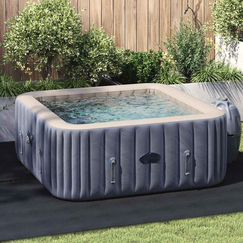 vidaXL Medence alatlappal Fekete 274 x 274 cm Poliészter geotextília