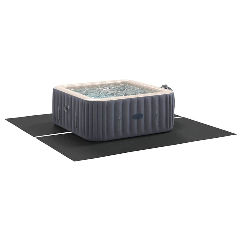 vidaXL Medence alatlappal Fekete 274 x 274 cm Poliészter geotextília