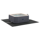 vidaXL Medence alatlappal 274 x 274 x 0,1 cm Nemes szövet