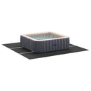 vidaXL Medence alatlappal Fekete 396 x 396 x 0,1 cm Nemes szövet