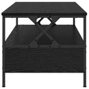 vidaXL Dohányzóasztal with Drawer Musta tammi 100 x 51 x 45 cm Faanyag