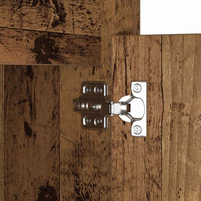 vidaXL LED Éjjeli Szekrény 2 pcs Régi fa 38 x 34 x 61 cm Faanyag