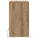 vidaXL LED Éjjeli Szekrény kézműves tölgy 38 x 34 x 61 cm Faanyag