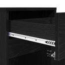 vidaXL LED Éjjeli Szekrény fiókkal Musta tammi 38 x 34 x 61 cm Faanyag