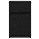 vidaXL LED Éjjeli Szekrény fiókkal Musta tammi 38 x 34 x 61 cm Faanyag