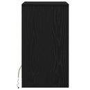 vidaXL LED Éjjeli Szekrény 2 pcs Musta tammi 38 x 34 x 61 cm Faanyag