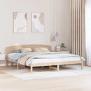 vidaXL Ágykeret fejtámlával Természetes 180 x 200 cm Tömör fenyőfa