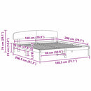 vidaXL Ágykeret fejtámlával Fehér 180 x 200 cm Tömör fenyőfa