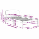 vidaXL Ágykeret fejtámlával Fehér 100 x 200 cm Tömör fenyőfa
