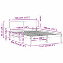 vidaXL Ágykeret fejtámlával Természetes 160 x 200 cm Tömör fenyőfa