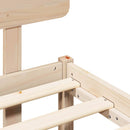 vidaXL Ágykeret fejtámlával Természetes 120 x 200 cm Tömör fenyőfa