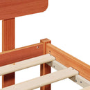 vidaXL Ágykeret fejtámlával Faggyú barna 100 x 200 cm Tömör fenyőfa