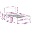 vidaXL Ágykeret fejtámlával Faggyú barna 100 x 200 cm Tömör fenyőfa