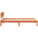 vidaXL Ágykeret fejtámlával Faggyú barna 90 x 200 cm Tömör fenyőfa