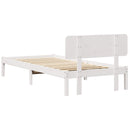 vidaXL Ágykeret fejtámlával Fehér 80 x 200 cm Tömör fenyőfa