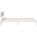 vidaXL Ágykeret fejtámlával Fehér 80 x 200 cm Tömör fenyőfa