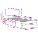 vidaXL Ágykeret fejtámlával Fehér 90 x 190 cm Tömör fenyőfa
