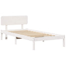 vidaXL Ágykeret fejtámlával Fehér 75 x 190 cm Tömör fenyőfa