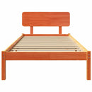 vidaXL Ágykeret fejtámlával Faggyú barna 75 x 190 cm Tömör fenyőfa