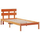 vidaXL Ágykeret fejtámlával Barna 80 x 200 cm Tömör fenyőfa
