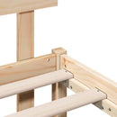 vidaXL Ágykeret fejtámlával Barna 100 x 200 cm Tömör fenyőfa