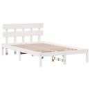 vidaXL Ágykeret fejtámlával Fehér 120 x 200 cm Tömör fenyőfa