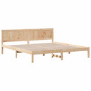 vidaXL Ágykeret Barna 200 x 200 cm Tömör fenyőfa