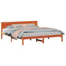 vidaXL Ágykeret Barna 200 x 200 cm Tömör fenyőfa