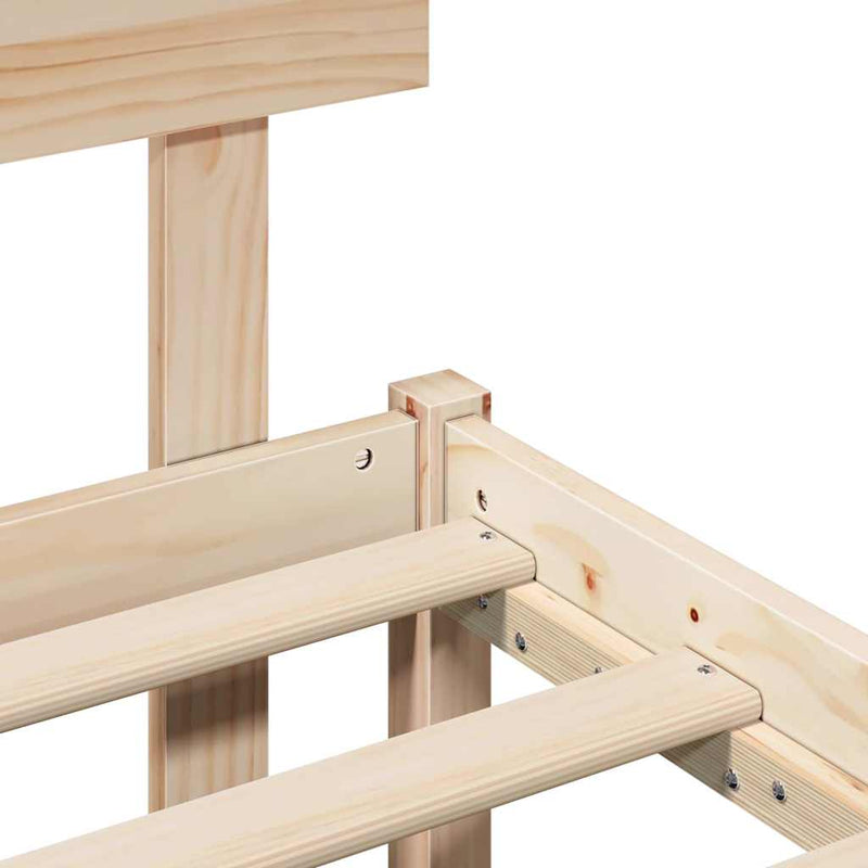 vidaXL Ágykeret Barna 180 x 200 cm Tömör fenyőfa