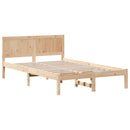 vidaXL Ágykeret Barna 140 x 190 cm Tömör fenyőfa