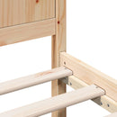 vidaXL Ágykeret Barna 90 x 200 cm Tömör fenyőfa