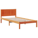 vidaXL Ágykeret Barna 75 x 190 cm Tömör fenyőfa